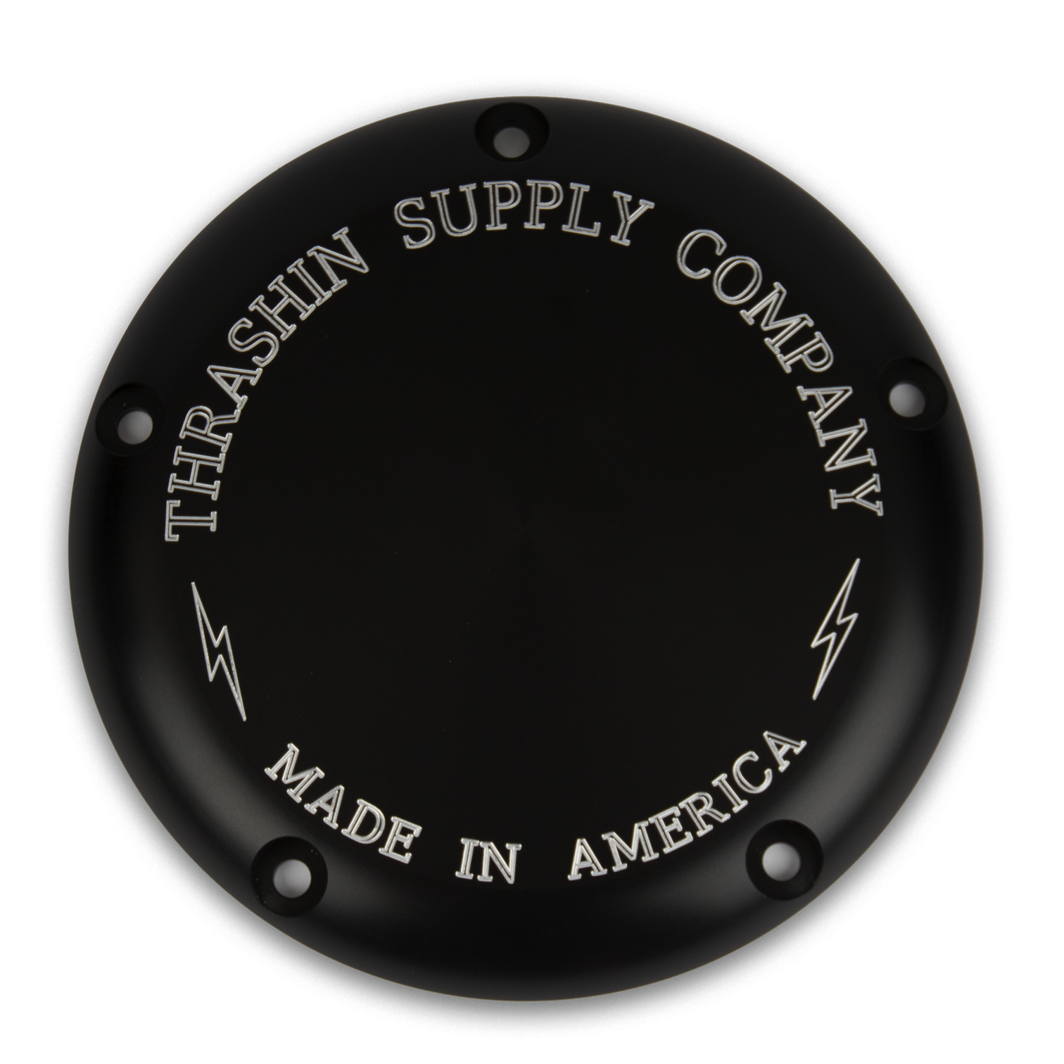 5-Hole Billet Derby Cover Derby Cover Thrashin Supply Co. Black