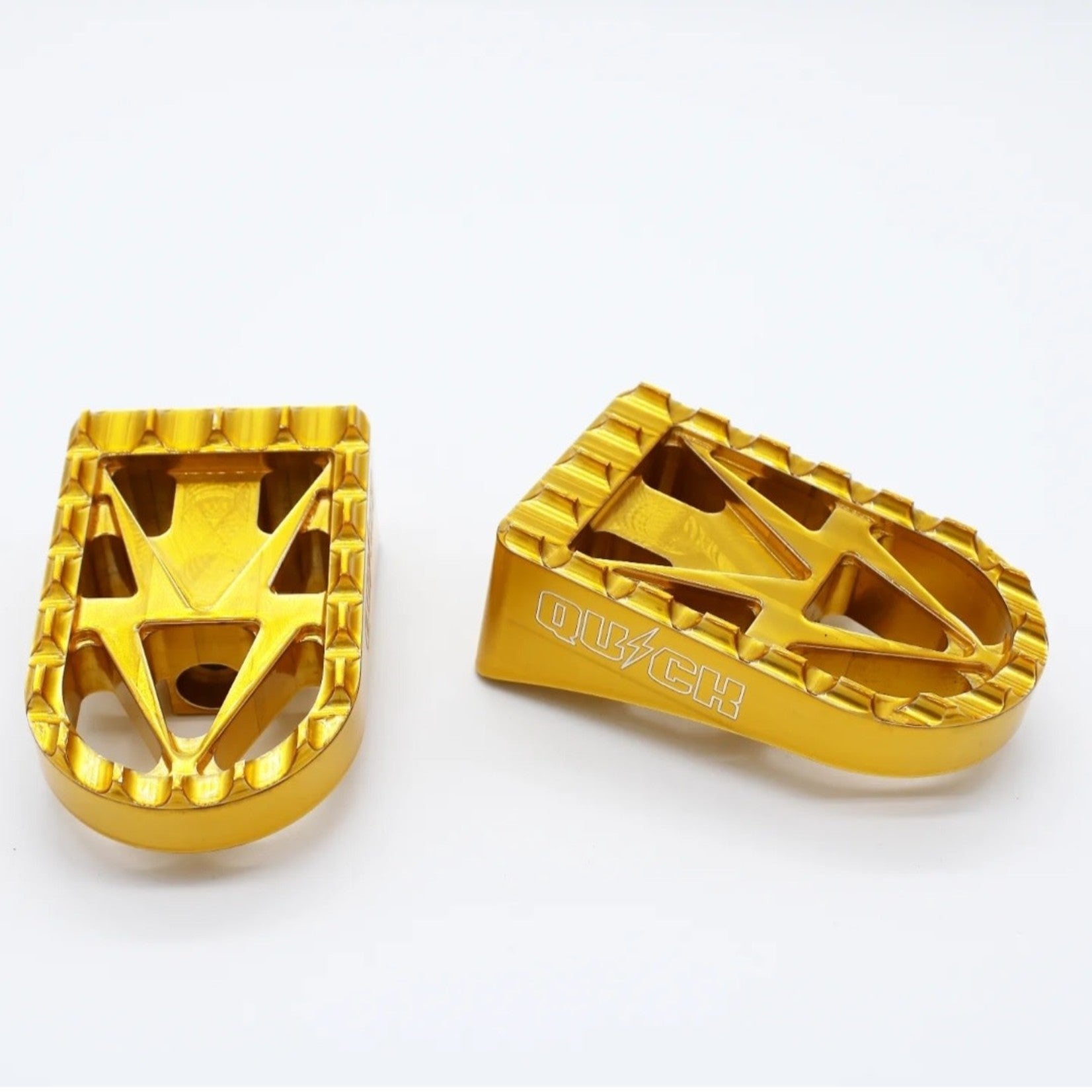 Quick Foot Pegs Lightning Bolts Foot Pegs Quick Industries Gold 94 to Curent Harley Mount