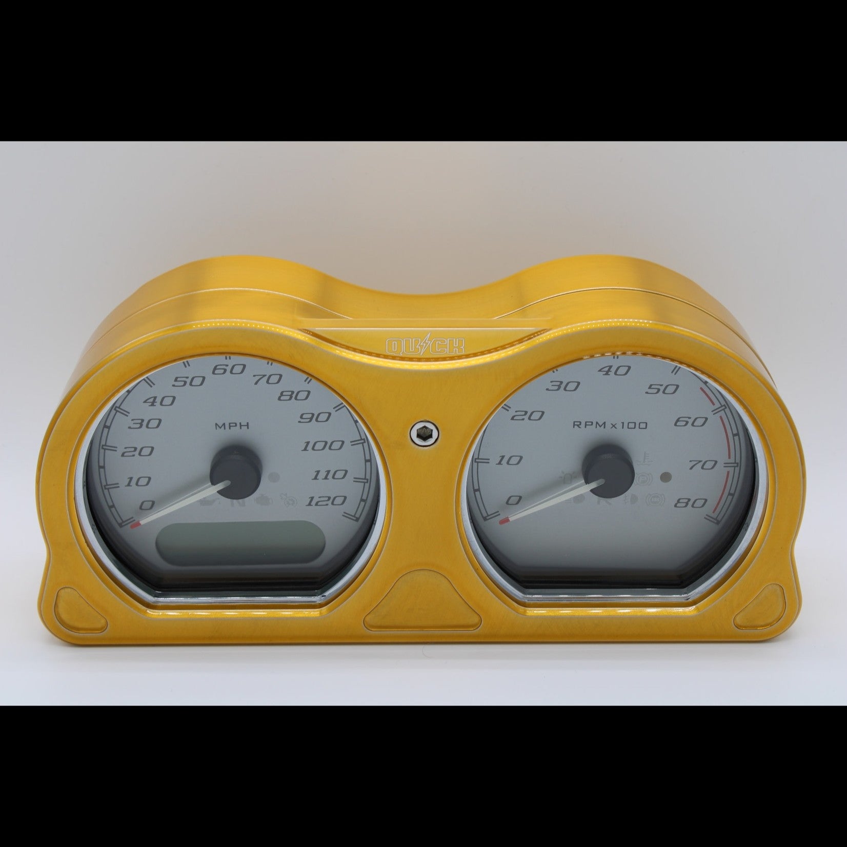 Quick Gauge Relocation Kit - 15+ Road Glide Gauge Mount Quick Industries Gold