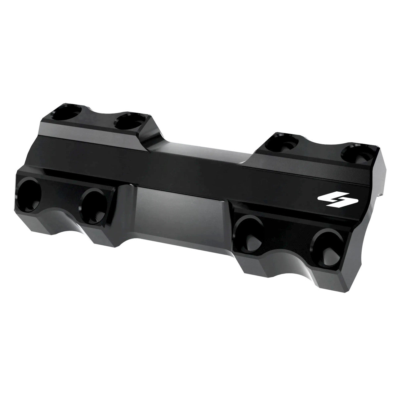 Isolated Riser Top Plate Risers Accessories Kraus Motor Co. Black Anodized 1" Handlebar Clamp