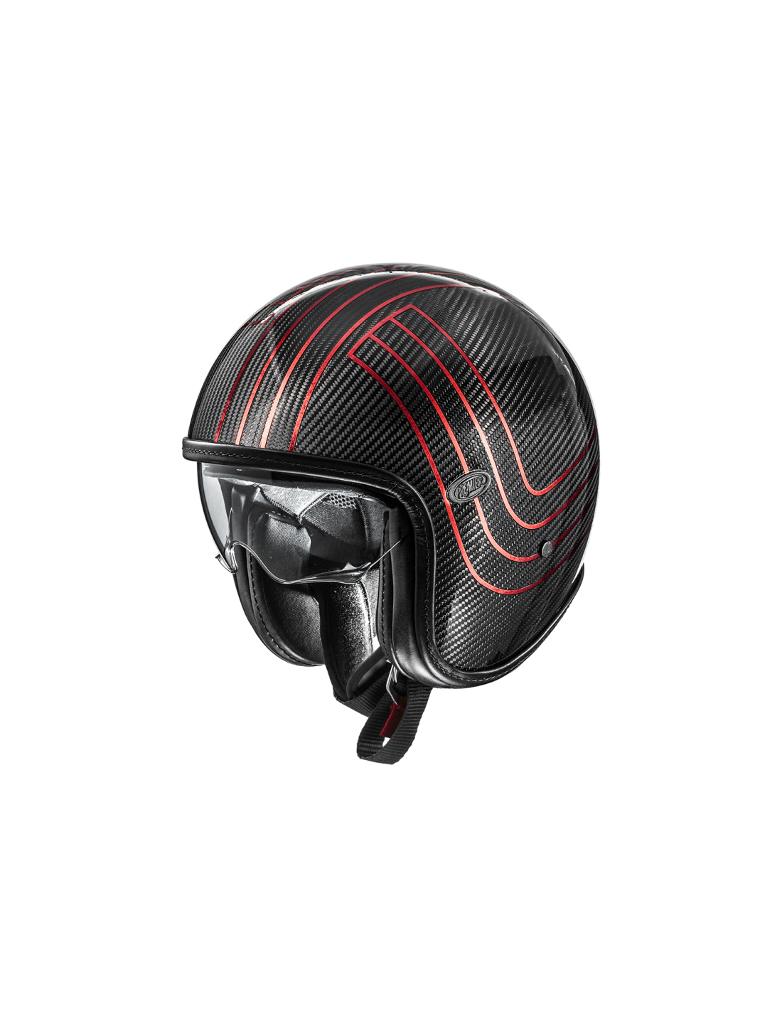 Vintage Platinum ED. Carbon Ex Red Chromed Helmet Premier Helmets XS