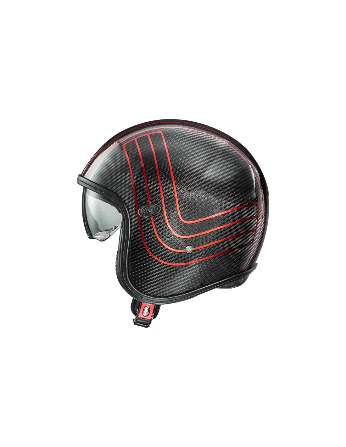 Vintage Platinum ED. Carbon Ex Red Chromed Helmet Premier Helmets