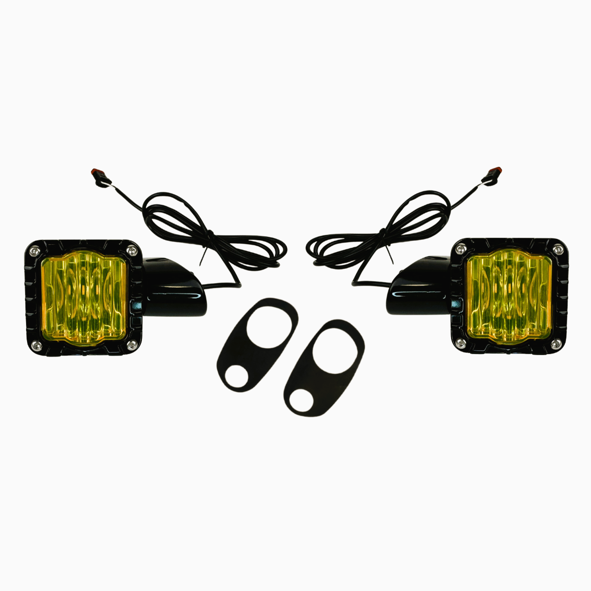 Shark Demon™ SAE Selective Yellow LED Front Turn Signals - 14+ Road Glide Turn Signals Custom Dynamics