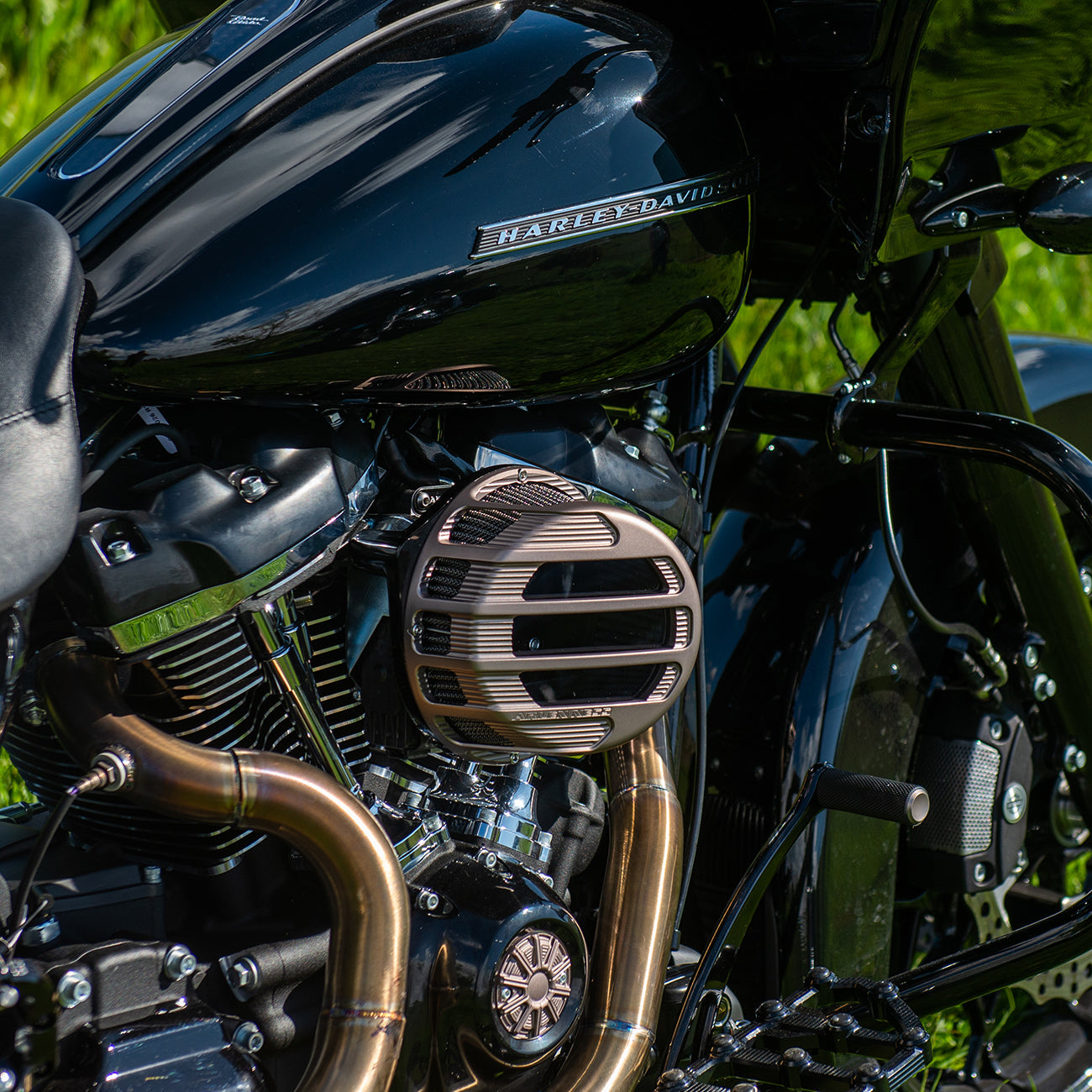 SideKick Air Cleaner, Titanium - 24+ Touring Air Cleaner Arlen Ness