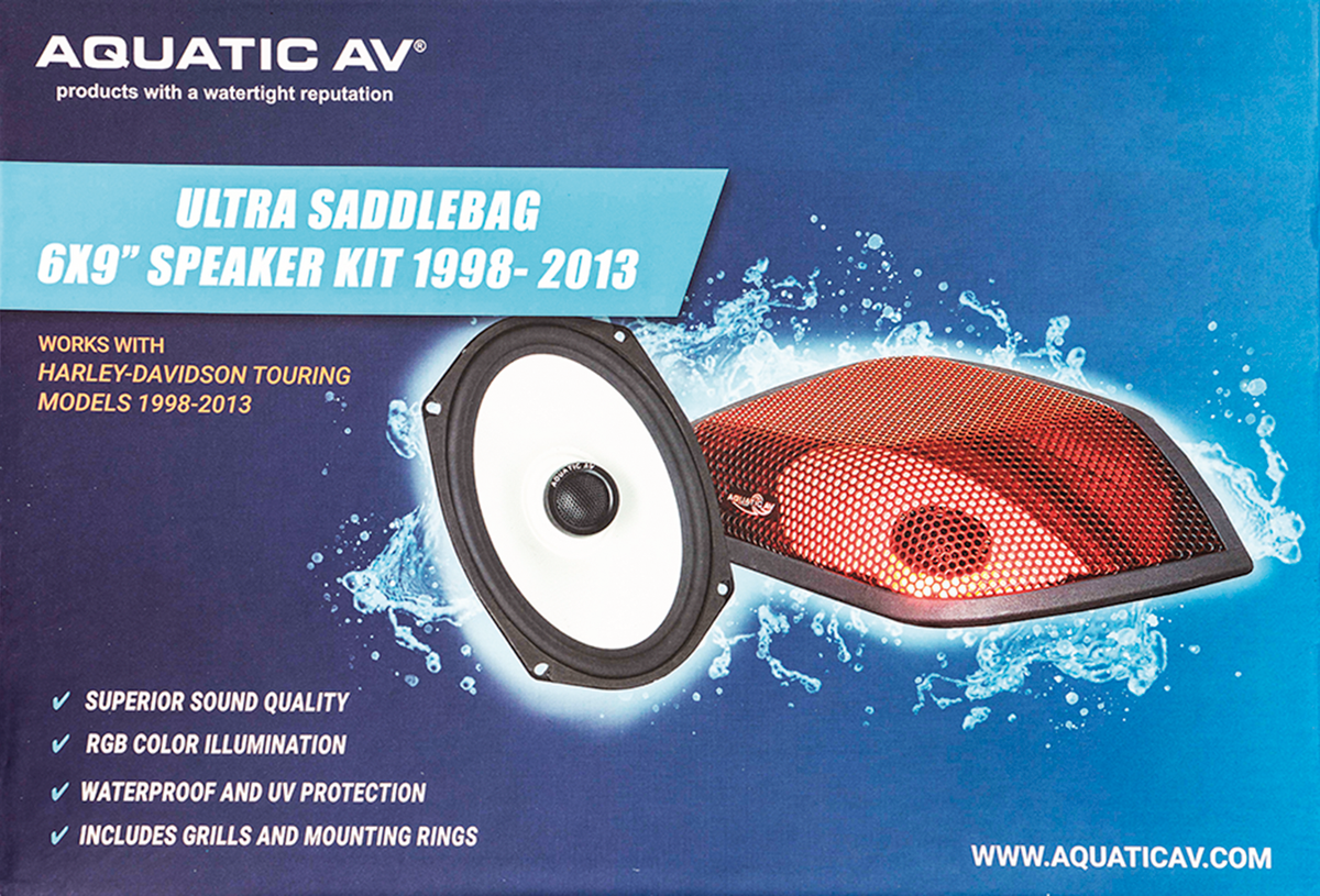 Aquatic Waterproof Saddlebag Kit - 97-13 Touring Speakers Aquatic Av Default Title