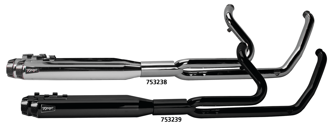 TBR FLH/T17-UP full lngt ghost Ch/SlshBk Full Exhaust System Two Brothers Racing