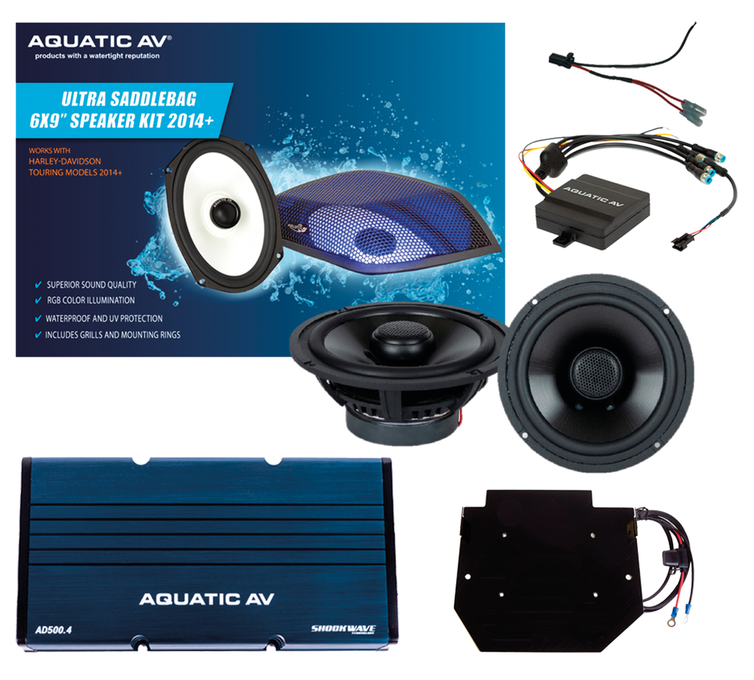 Aquatic Waterproof Saddlebag Kit - 15-24 Road Glide Speakers Aquatic Av Default Title