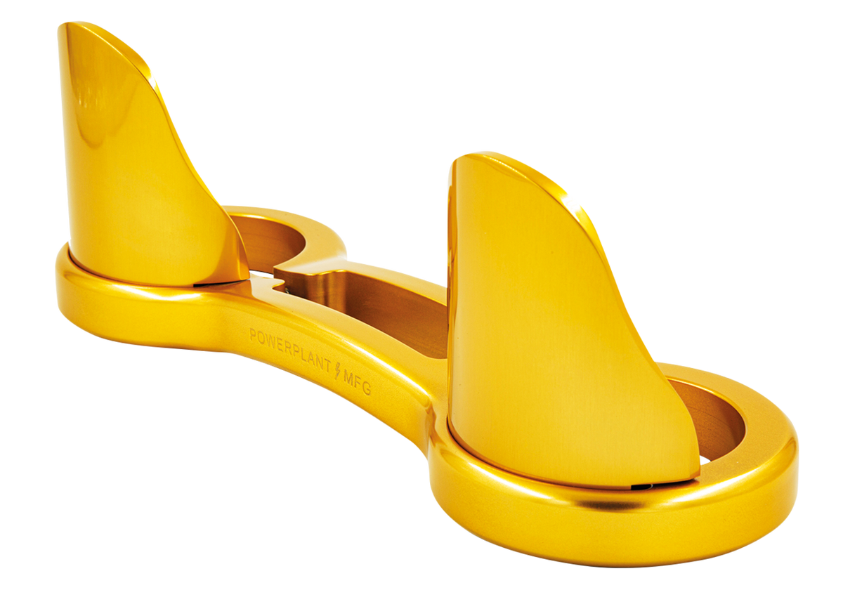 P16 39mm Fork Brace W/ Dust Guards, Gold - Sportster & Dyna & FXR Fork Brace P16 Powerplant Motorcycle Co. Default Title