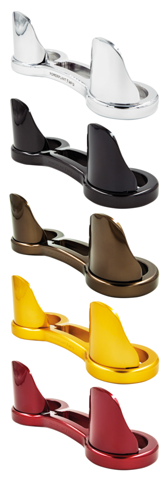 P16 39mm Fork Brace W/ Dust Guards, Gold - Sportster & Dyna & FXR Fork Brace P16 Powerplant Motorcycle Co.