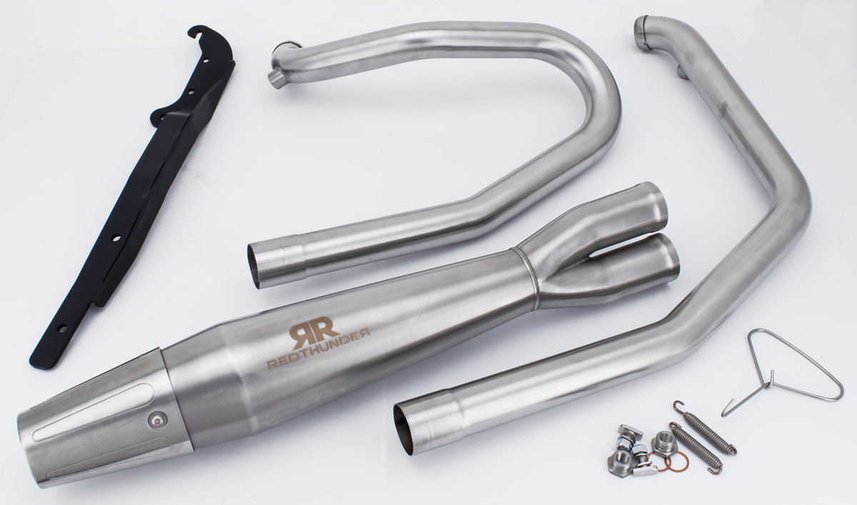 Redthunder 2-1 Exhaust, Satin - 91-05 Dyna Full Exhaust System Redthunder Exhaust Default Title