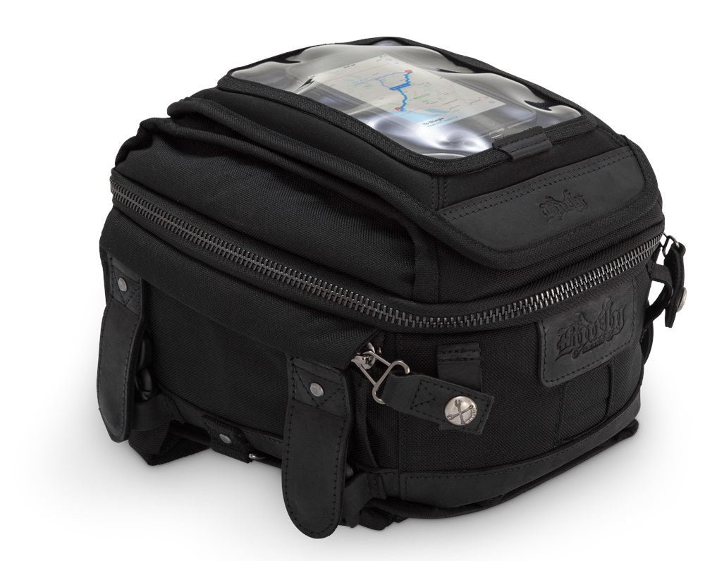 Voyager Tank/Tail Bag Luggage Burly Brand Black