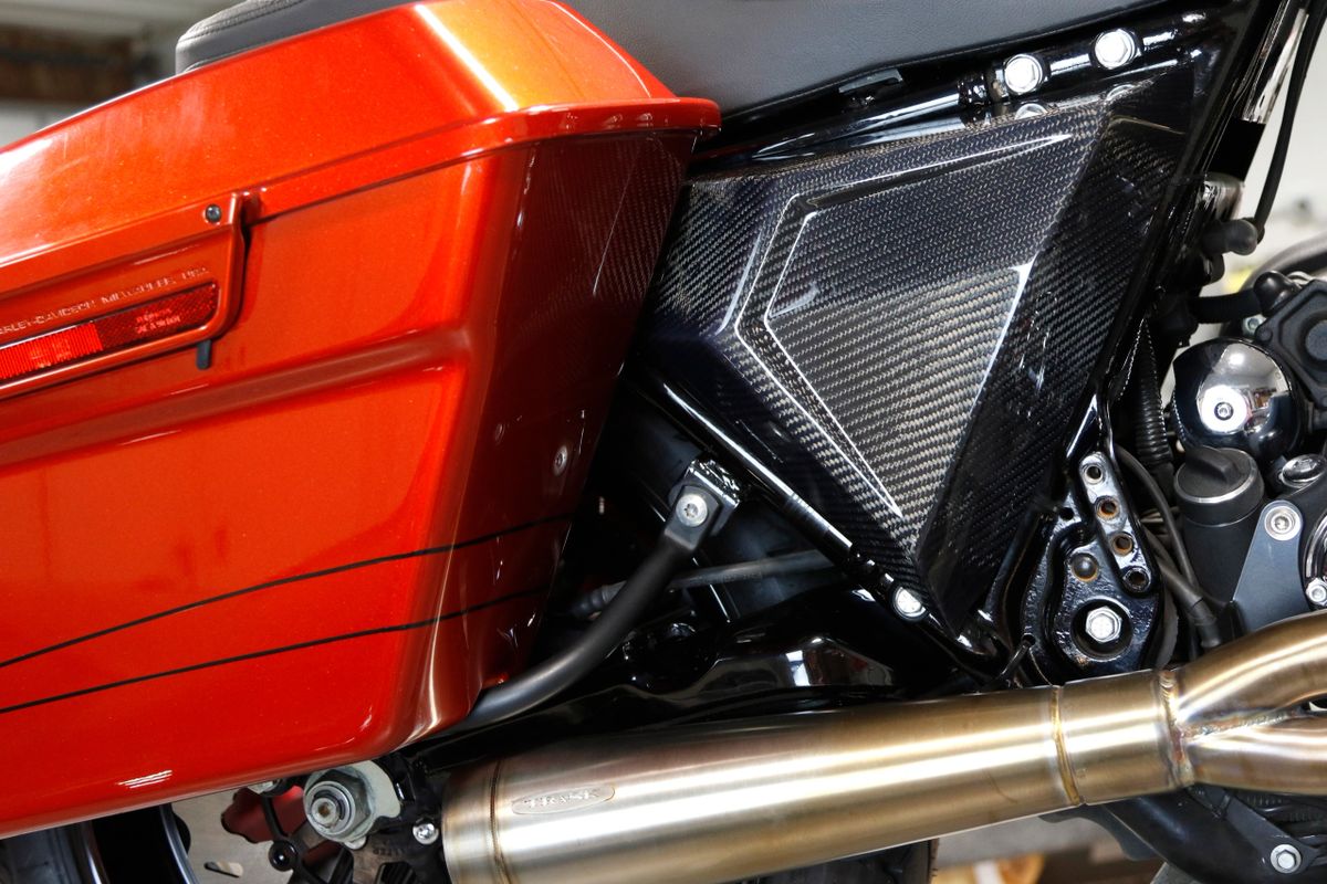 Carbon Fiber FXR Style Side Covers - 09+ Touring Side Cover Hofmann Designs
