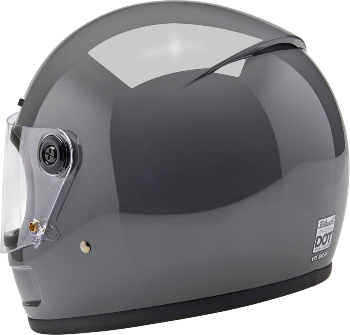 Biltwell Gringo SV Helmet, Gloss Storm Grey Helmets Biltwell