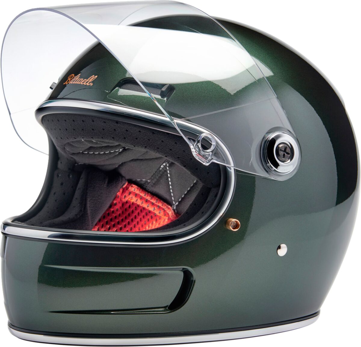 Biltwell Gringo SV Helmet, Metallic Sierra Green Helmets Biltwell