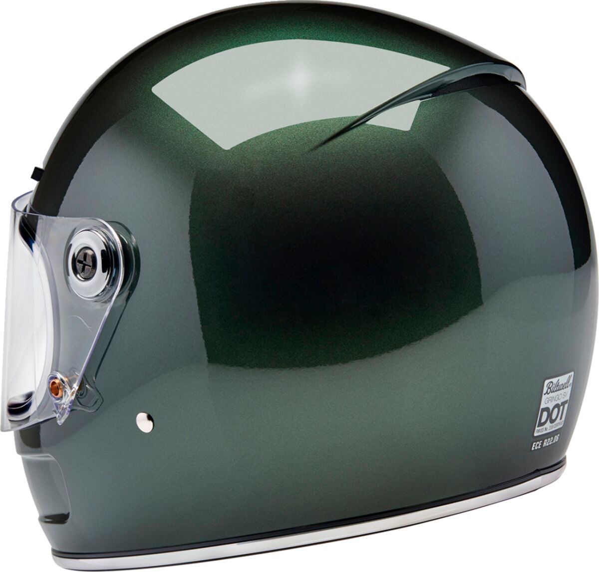 Biltwell Gringo SV Helmet, Metallic Sierra Green Helmets Biltwell