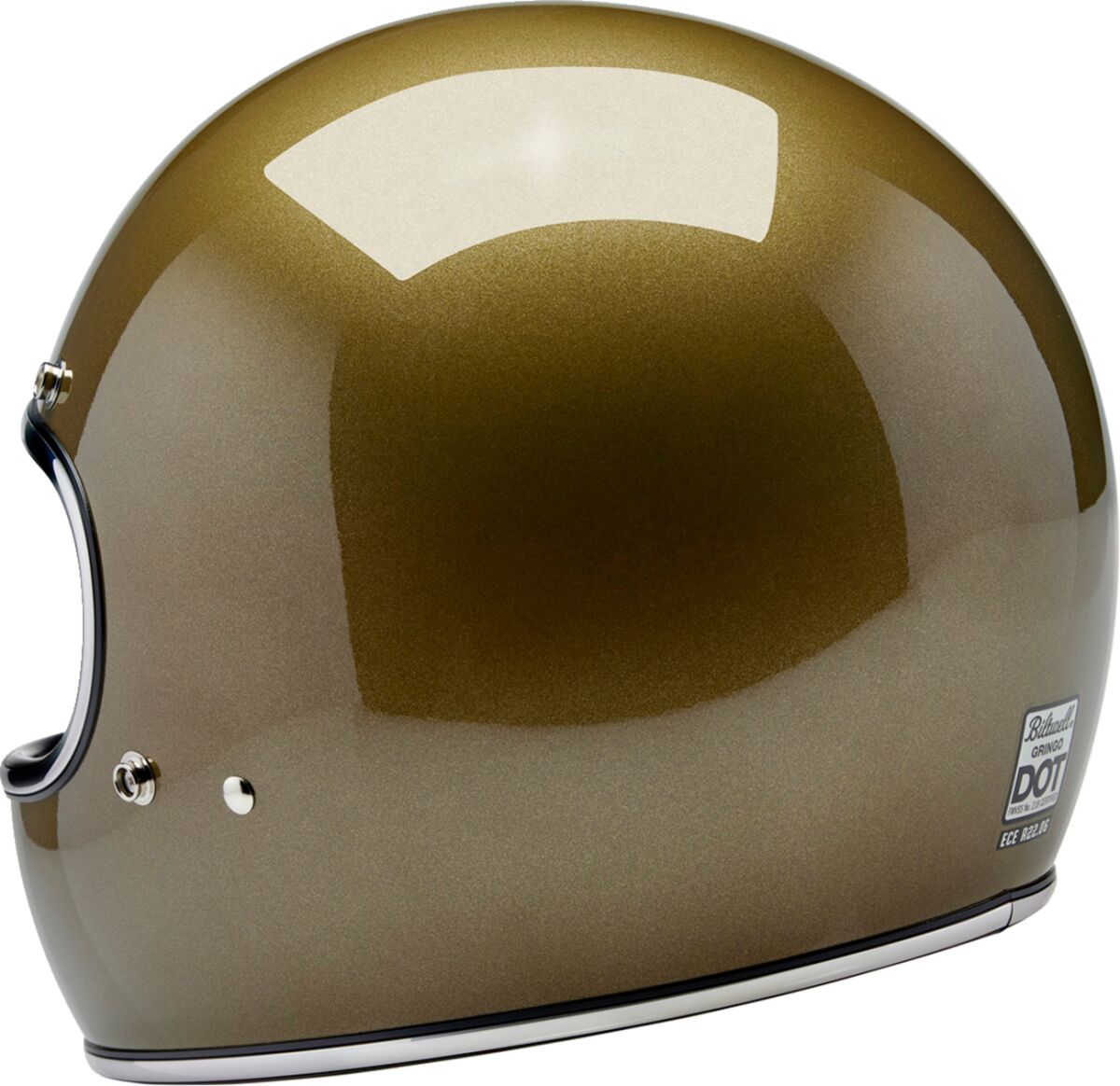 Biltwell Gringo Helmet, Ugly Gold Full Face Helmet Biltwell