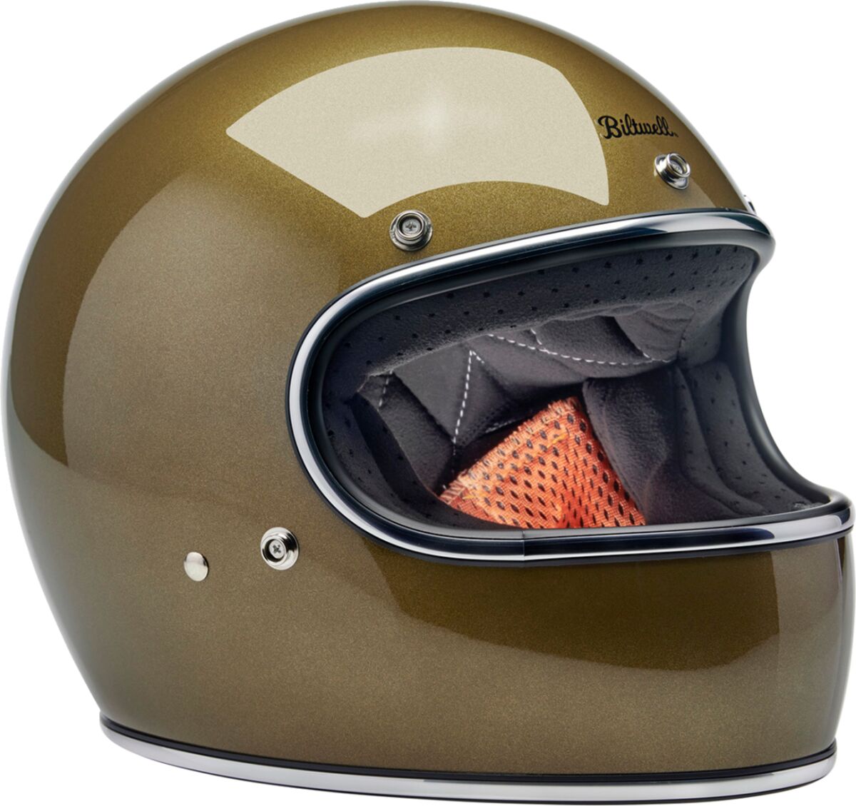 Biltwell Gringo Helmet, Ugly Gold Full Face Helmet Biltwell