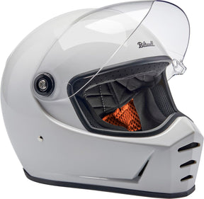 Biltwell Lane Splitter Helmet, Gloss White Helmets Biltwell