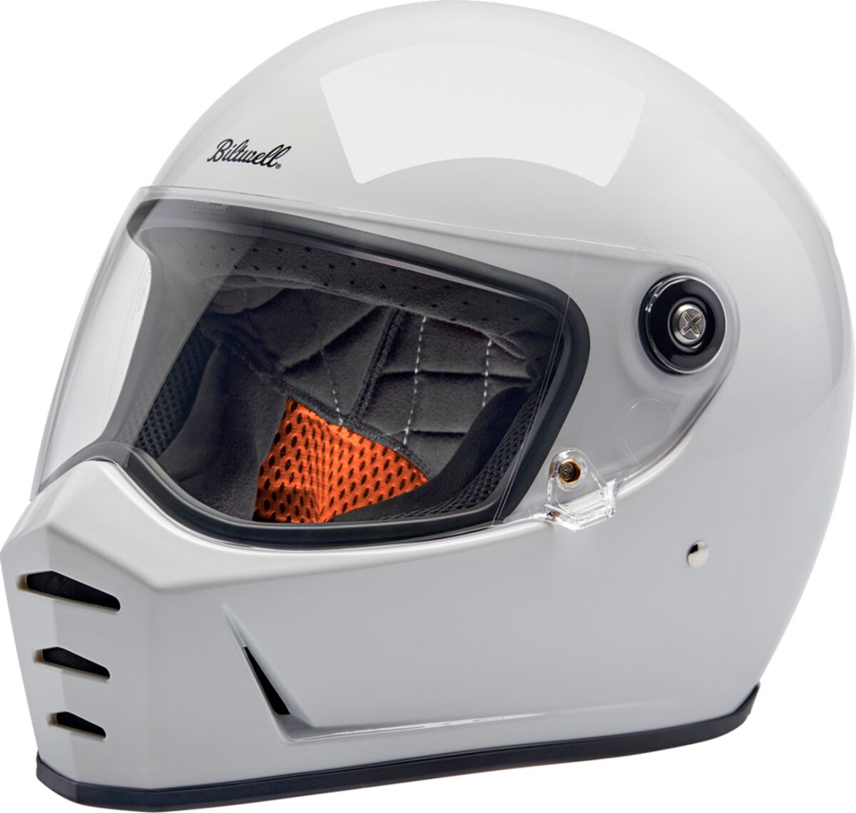 Biltwell Lane Splitter Helmet, Gloss White Helmets Biltwell S