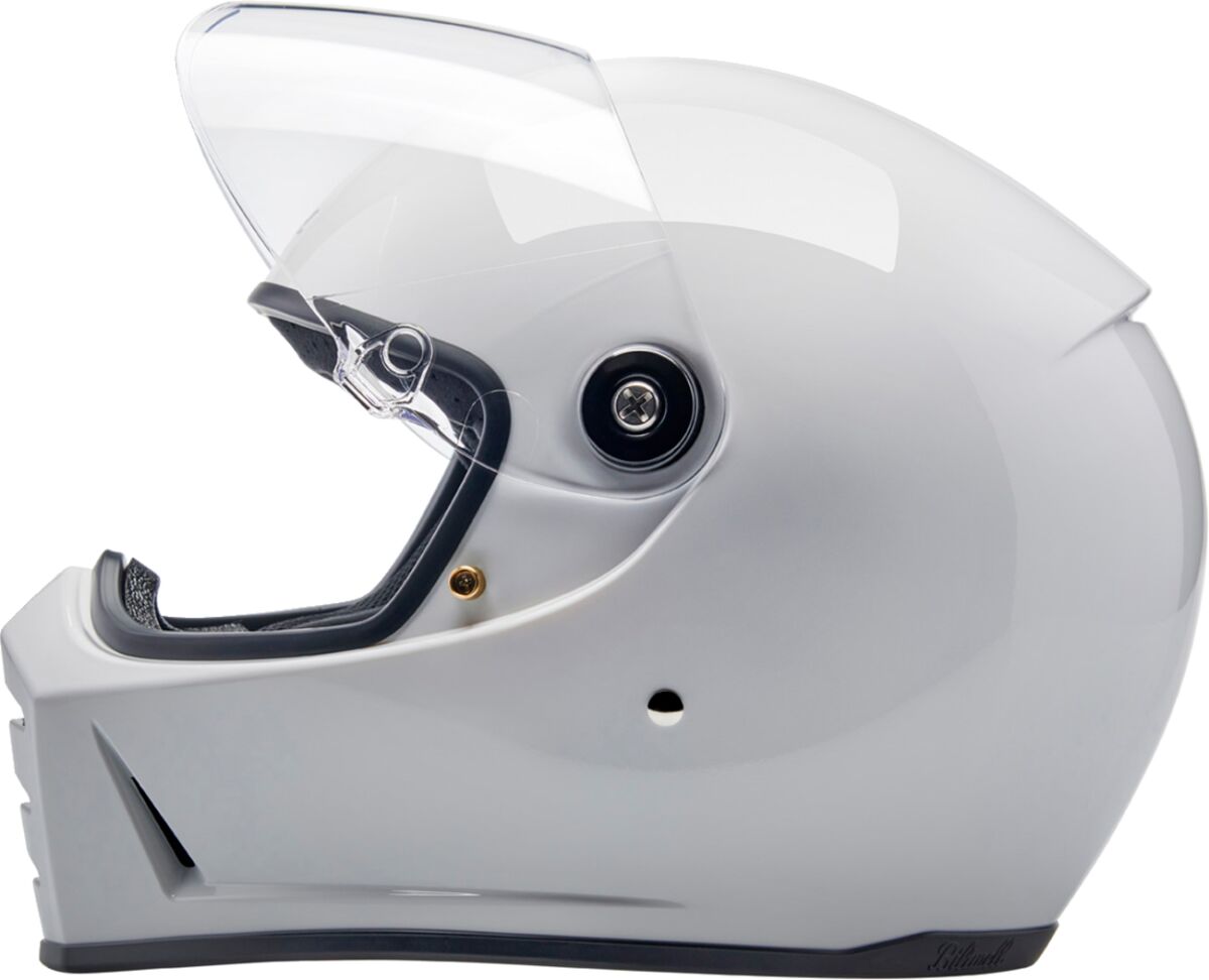 Biltwell Lane Splitter Helmet, Gloss White Helmets Biltwell