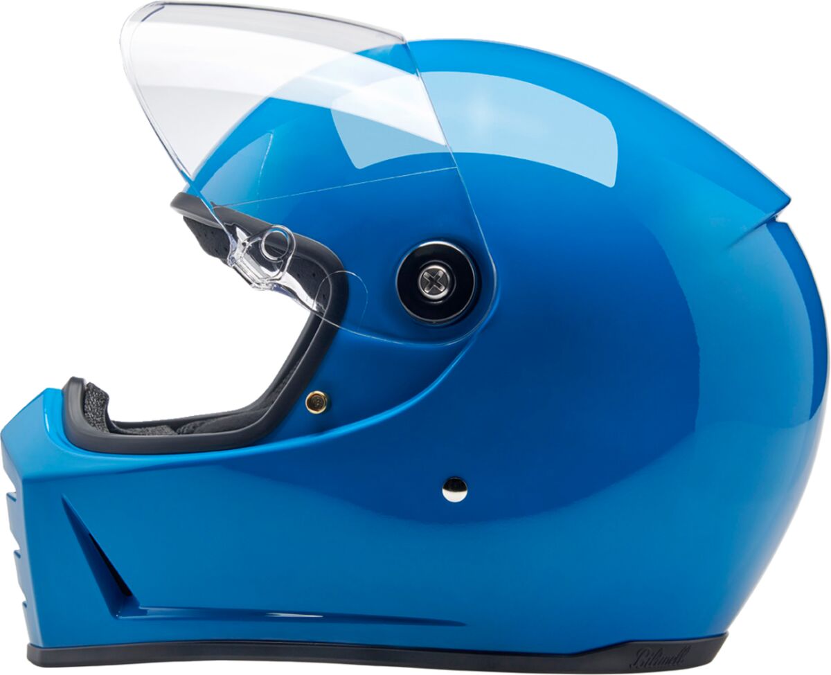 Biltwell Lane Splitter Helmet, Gloss Tahoe Blue Helmets Biltwell