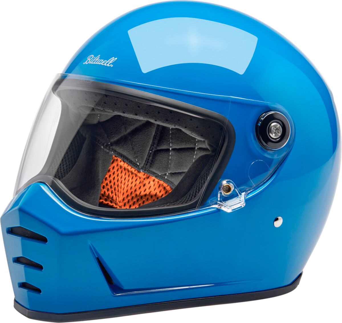 Biltwell Lane Splitter Helmet, Gloss Tahoe Blue Helmets Biltwell S
