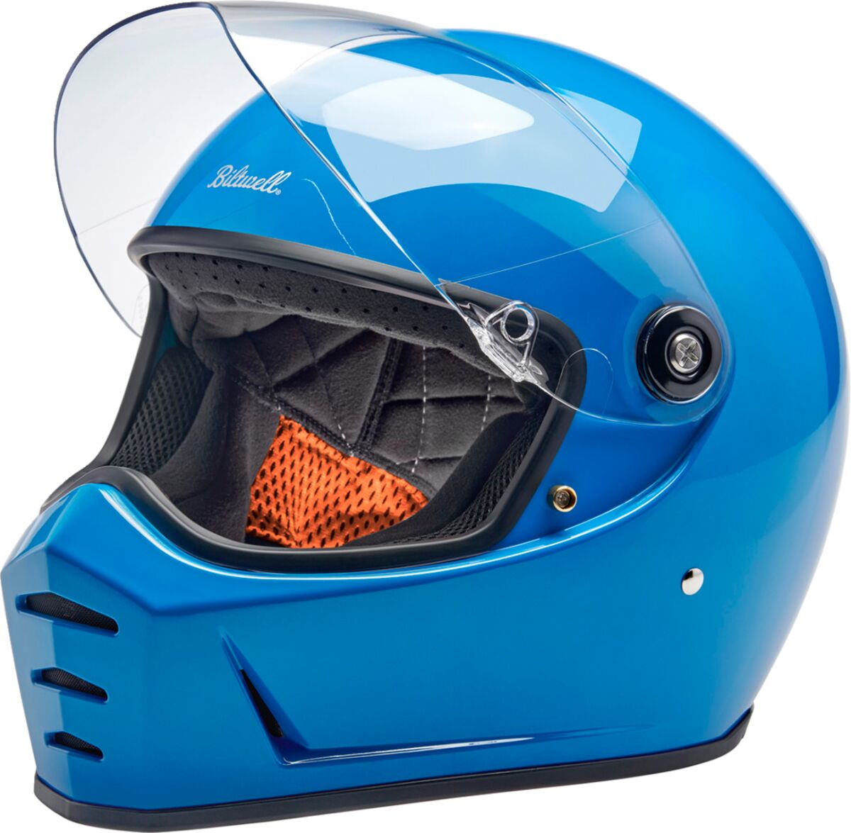 Biltwell Lane Splitter Helmet, Gloss Tahoe Blue Helmets Biltwell