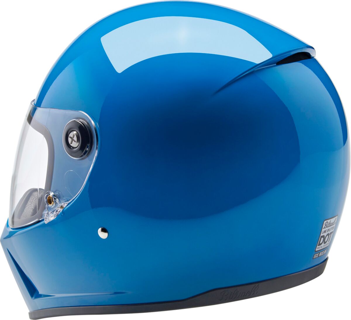 Biltwell Lane Splitter Helmet, Gloss Tahoe Blue Helmets Biltwell