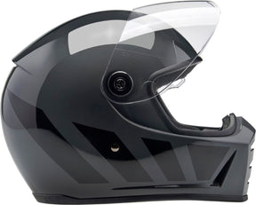 Biltwell Lane Splitter Helmet, Gloss Storm Grey Inertia Helmets Biltwell