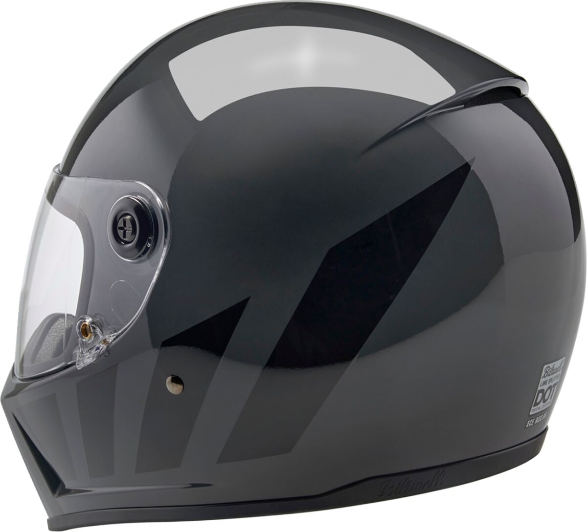 Biltwell Lane Splitter Helmet, Gloss Storm Grey Inertia Helmets Biltwell