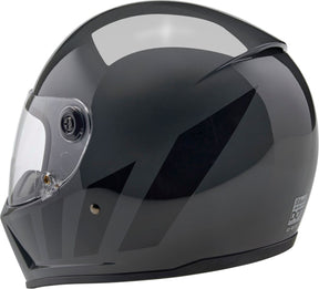 Biltwell Lane Splitter Helmet, Gloss Storm Grey Inertia Helmets Biltwell