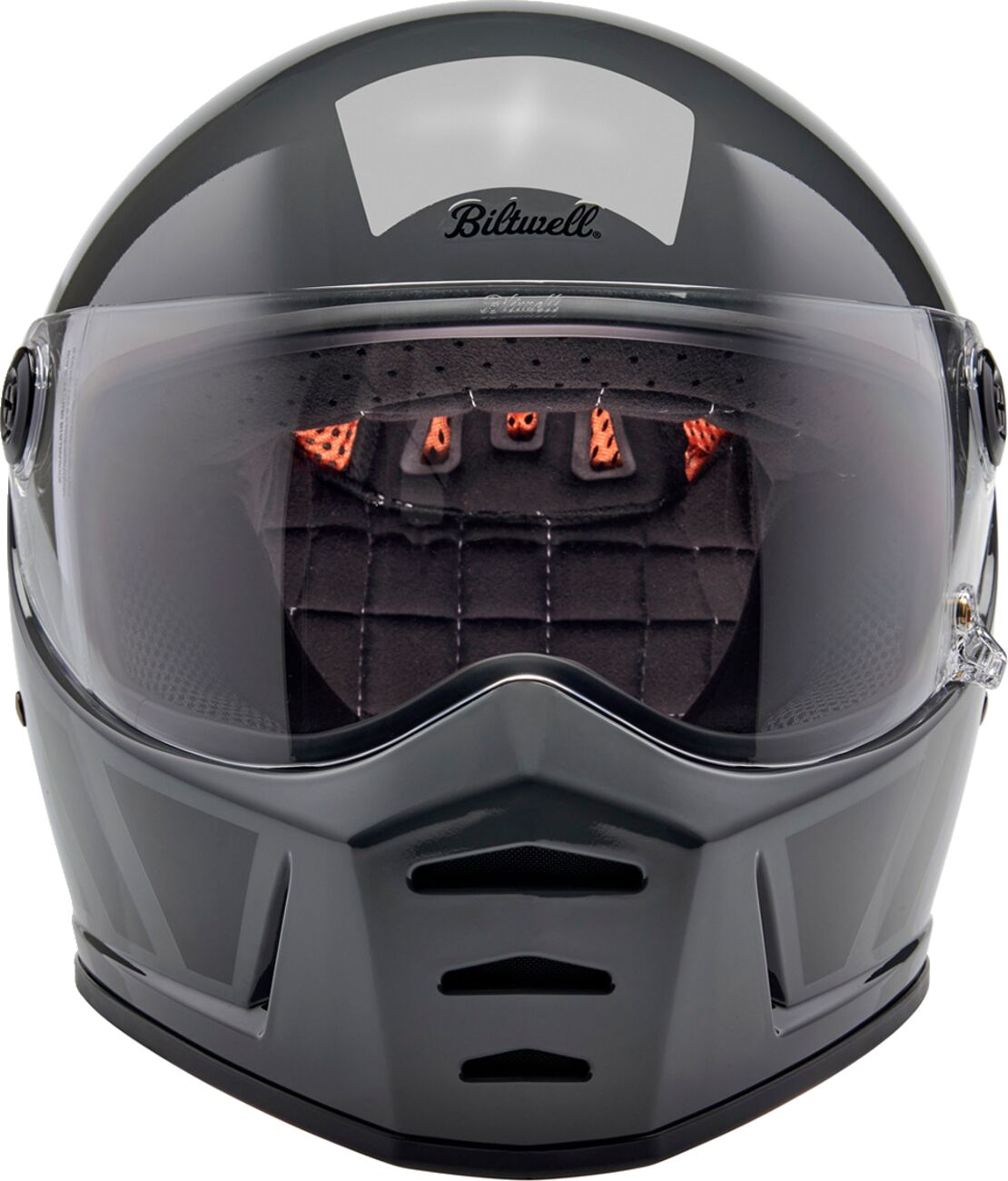 Biltwell Lane Splitter Helmet, Gloss Storm Grey Inertia Helmets Biltwell