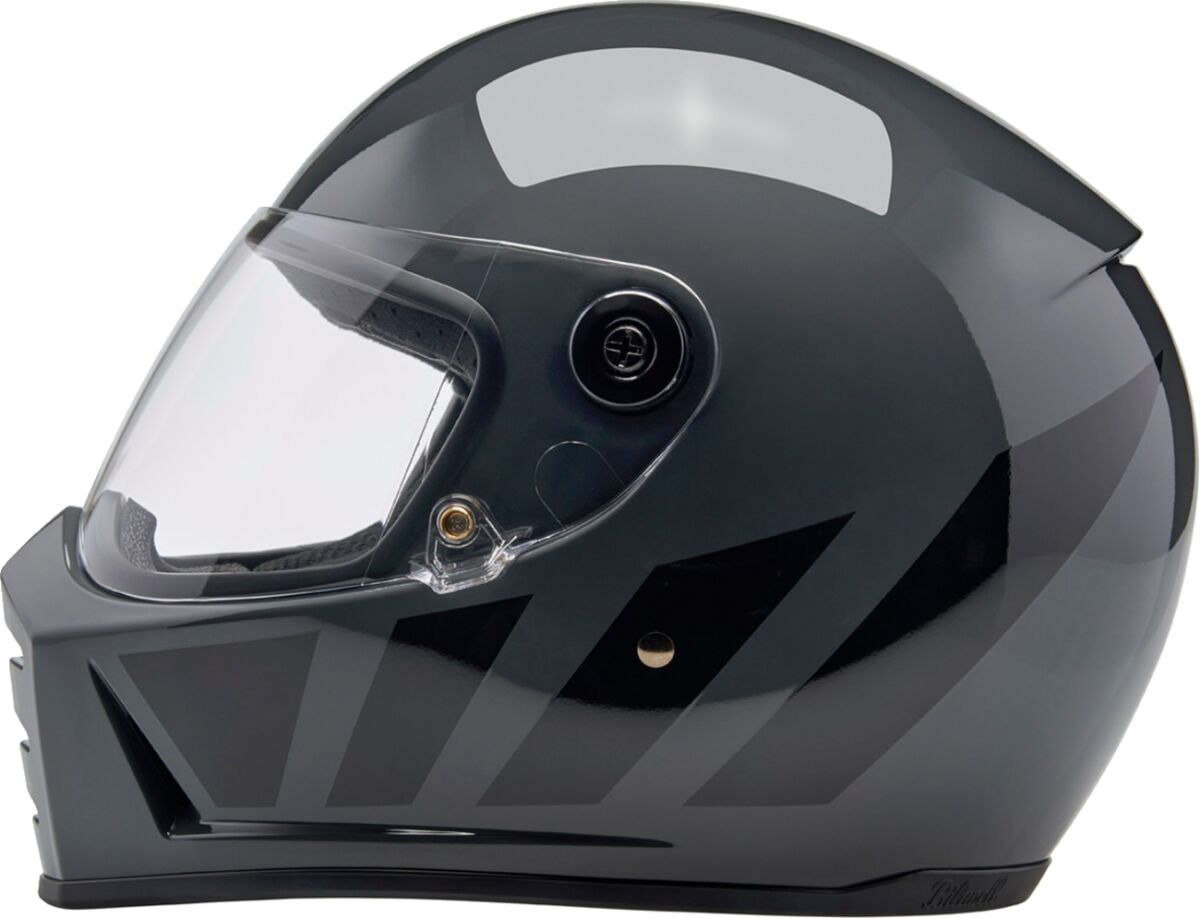 Biltwell Lane Splitter Helmet, Gloss Storm Grey Inertia Helmets Biltwell