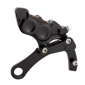 Rear 4-Piston Brake Caliper Kit, Black - 18+ Softail Brake Calipers Arlen Ness
