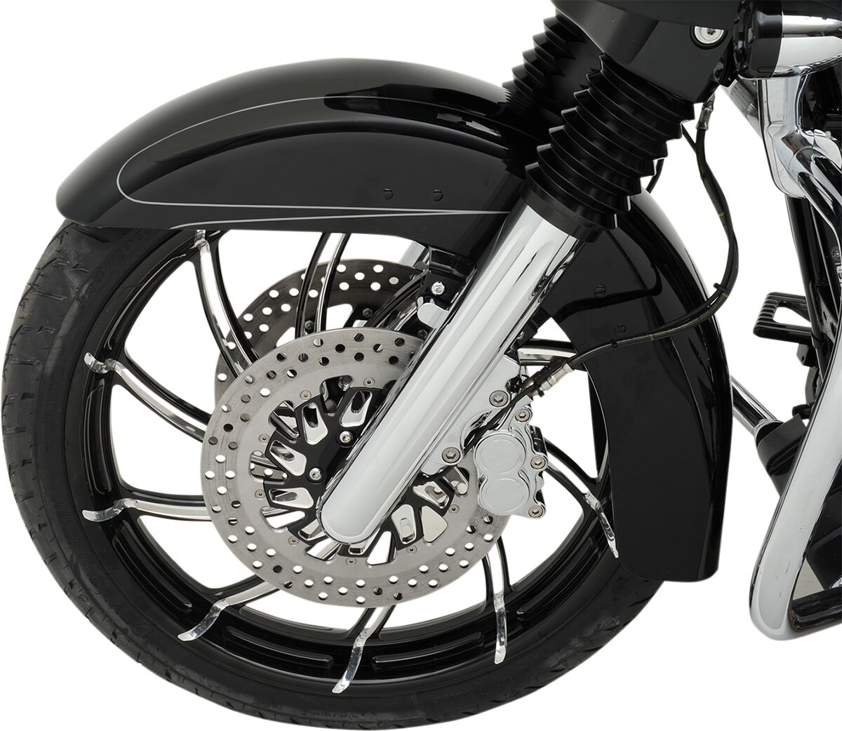 Performance Machine (Pm) Front Wheel Supra 21" X 3.5" One Piece Aluminum Platinum Cut Front Wheel Performance Machine
