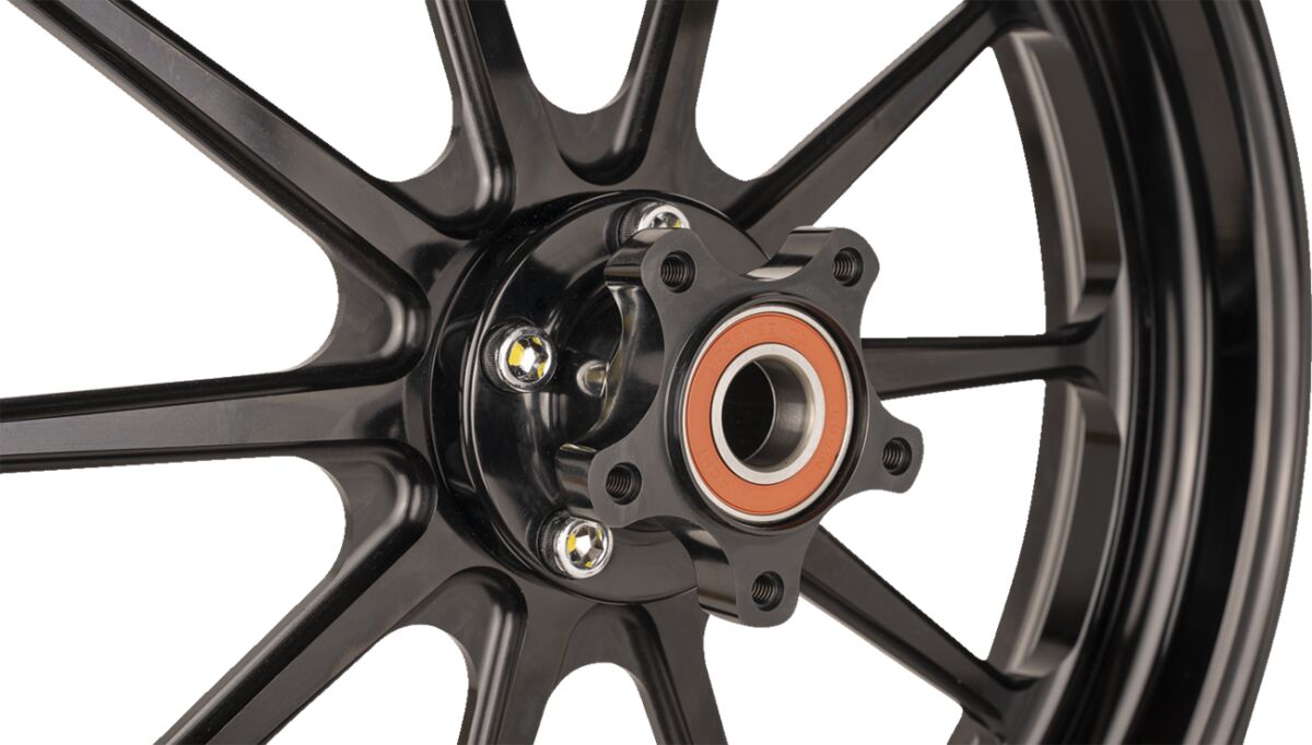 Slyfox Track Pro Front Wheels - Dual Disc/without ABS, Black - 17" X 3.5" Front Wheel Slyfox