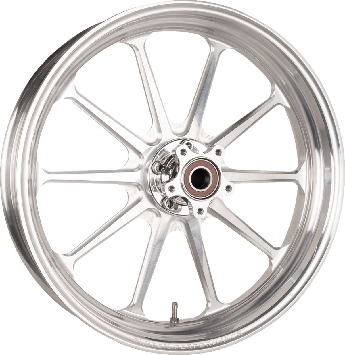 Slyfox Track Pro Front Wheels - Dual Disc/without ABS, Machined - 17" X 3.5" Front Wheel Slyfox