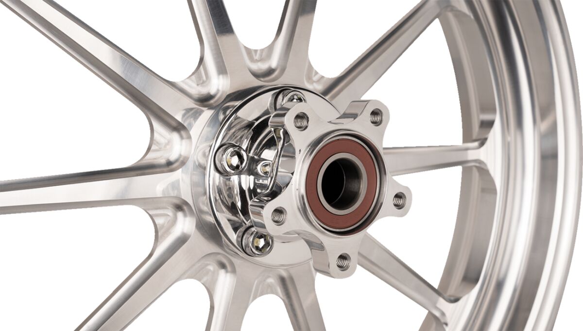 Slyfox Track Pro Front Wheels - Dual Disc/without ABS, Machined - 17" X 3.5" Front Wheel Slyfox