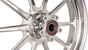 Slyfox Track Pro Front Wheels - Dual Disc/without ABS, Machined - 17" X 3.5" Front Wheel Slyfox