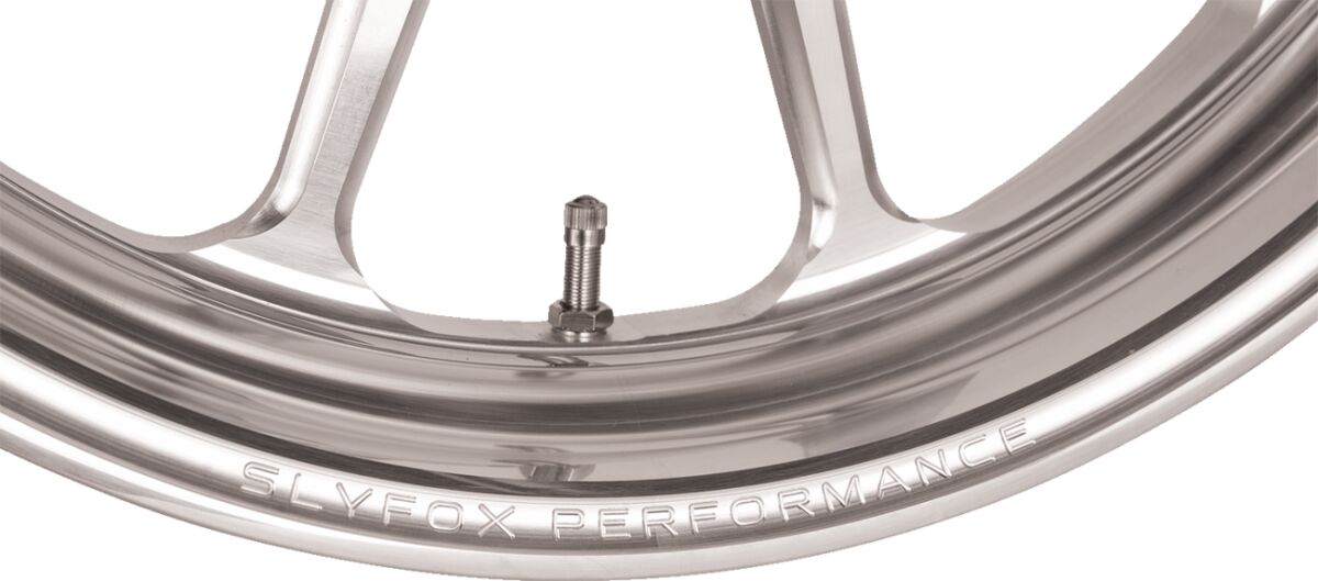 Slyfox Track Pro Front Wheels - Dual Disc/without ABS, Machined - 17" X 3.5" Front Wheel Slyfox