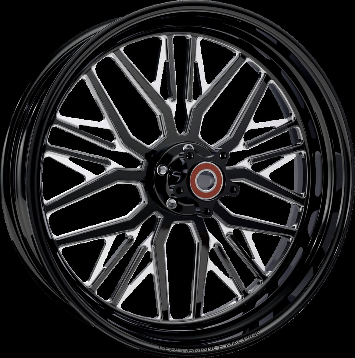 Performance Machine (Pm) Wheel Phatour Front Dual Disc/Without Abs Contrast Cut Platinum 18x5.5 Front Wheel Performance Machine