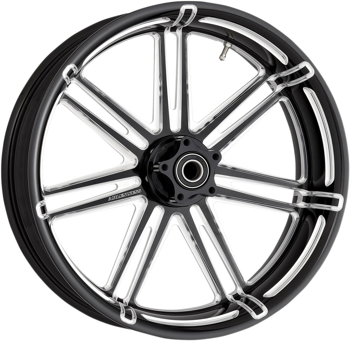 Arlen Ness Wheel 7 Valve 18x5.5 Rear With Abs Black Rear Wheel Arlen Ness