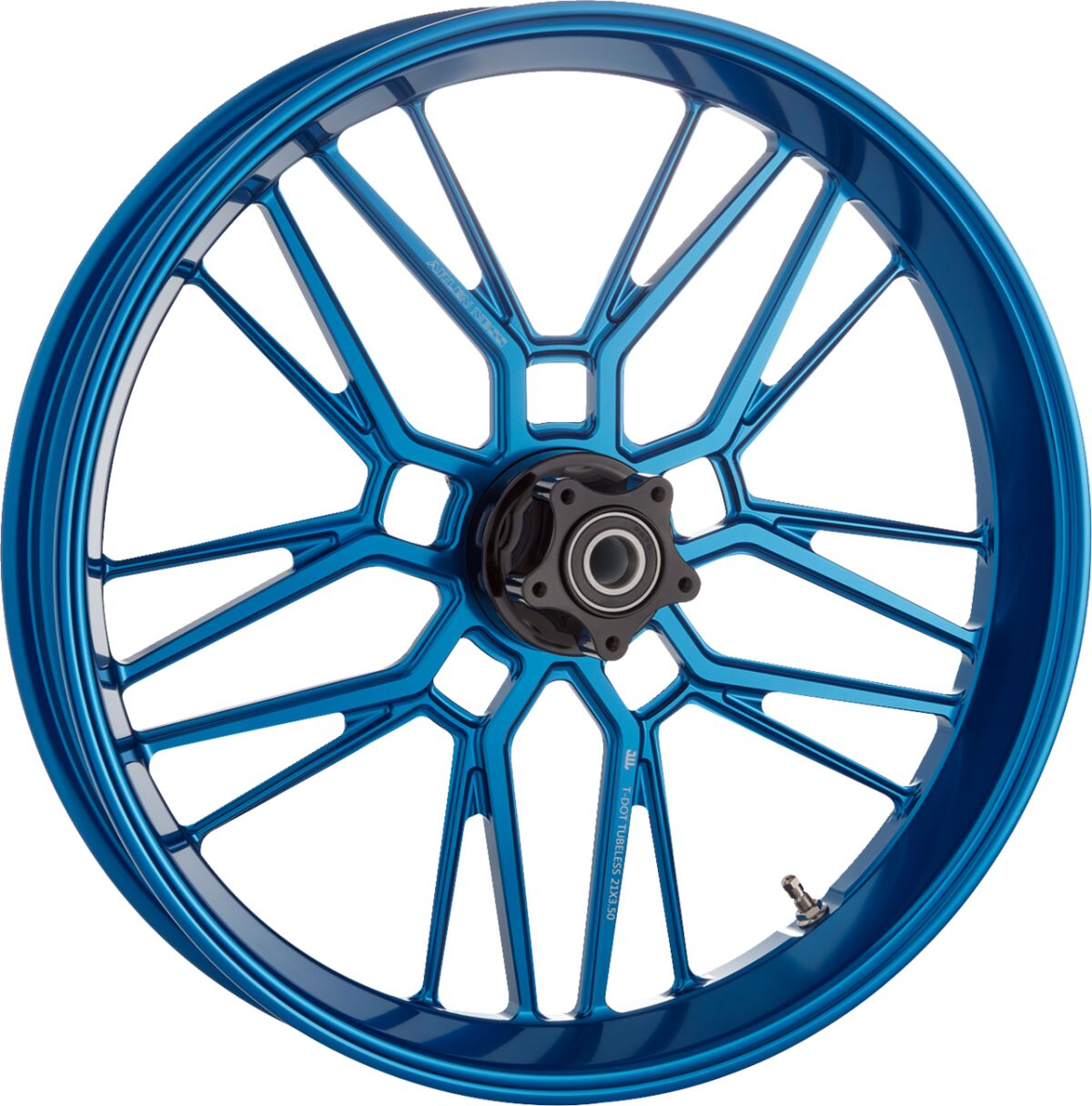 Arlen Ness Split Spoke Forged Wheels, Blue - 21" x 3.50" Wheel Arlen Ness