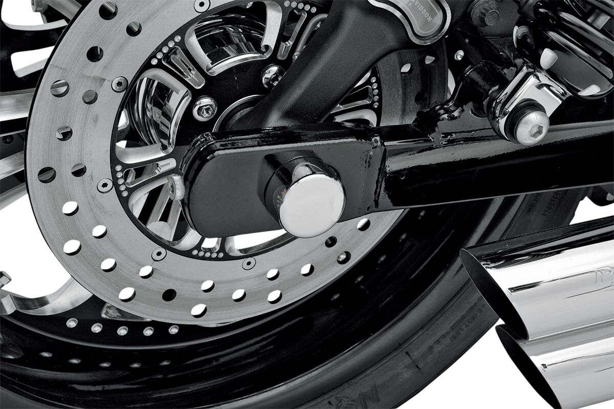 Drag Specialties Rear Axle Nut Cover Chrome Wheel Axles Drag Specialties
