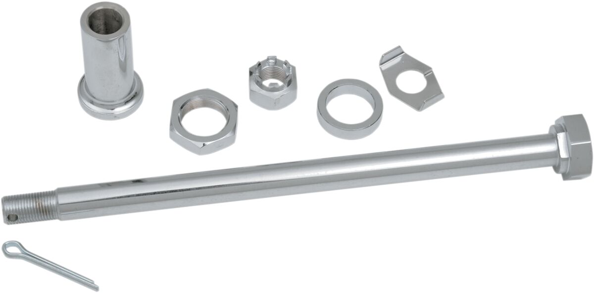 Drag Specialties Rear Axle Kit Chrome Wheel Axles Drag Specialties