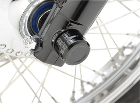 Drag Specialties Billet Cap Axle Black Front Wheel Axles Drag Specialties