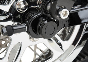 Drag Specialties Billet Cap Axle Black Rear Wheel Axles Drag Specialties