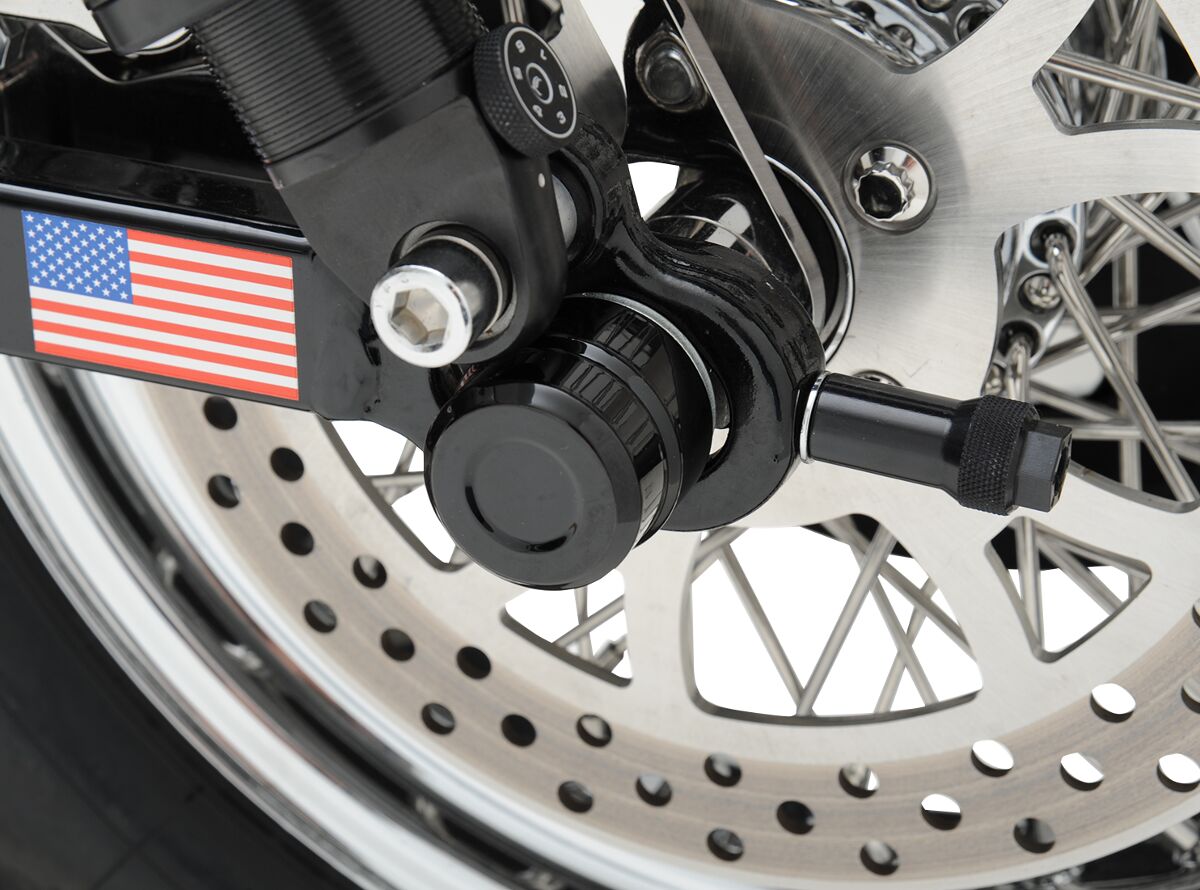 Drag Specialties Billet Cap Axle Black Rear Wheel Axles Drag Specialties