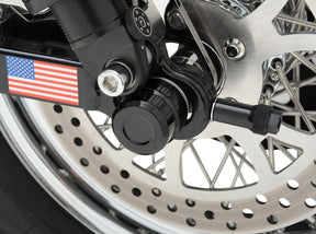 Drag Specialties Billet Cap Axle Black Rear Wheel Axles Drag Specialties