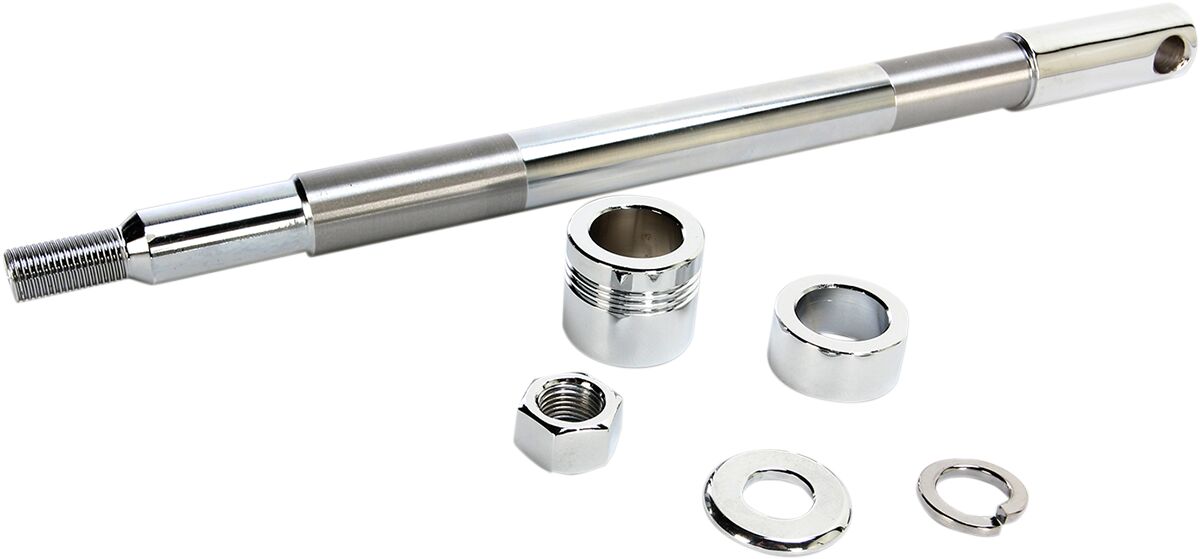 Drag Specialties Axle Kit Front Chrome 3/4" Wheel Axles Drag Specialties
